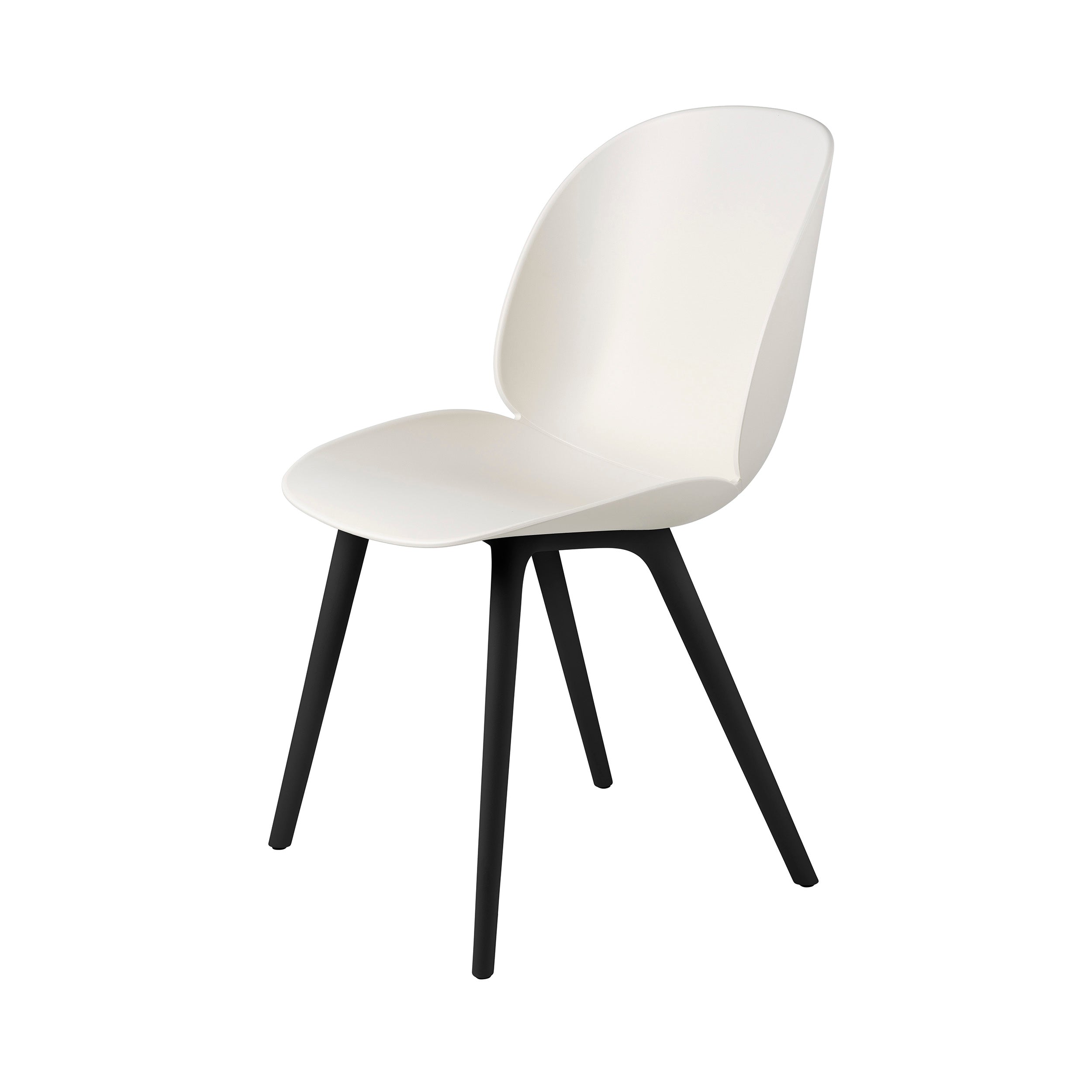 Beetle Dining Chair: Plastic Base + Alabaster White
