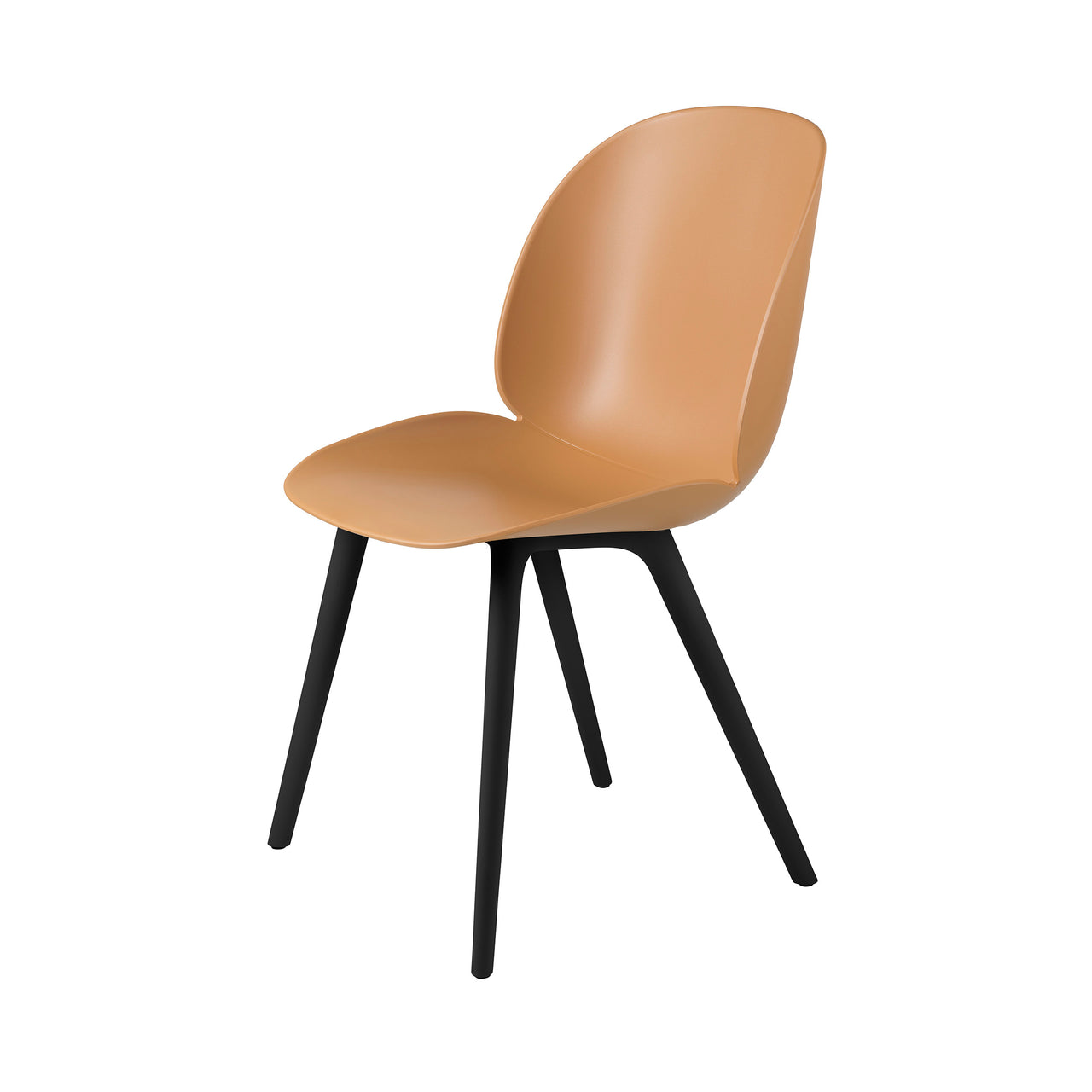 Beetle Dining Chair: Plastic Base + Amber Brown