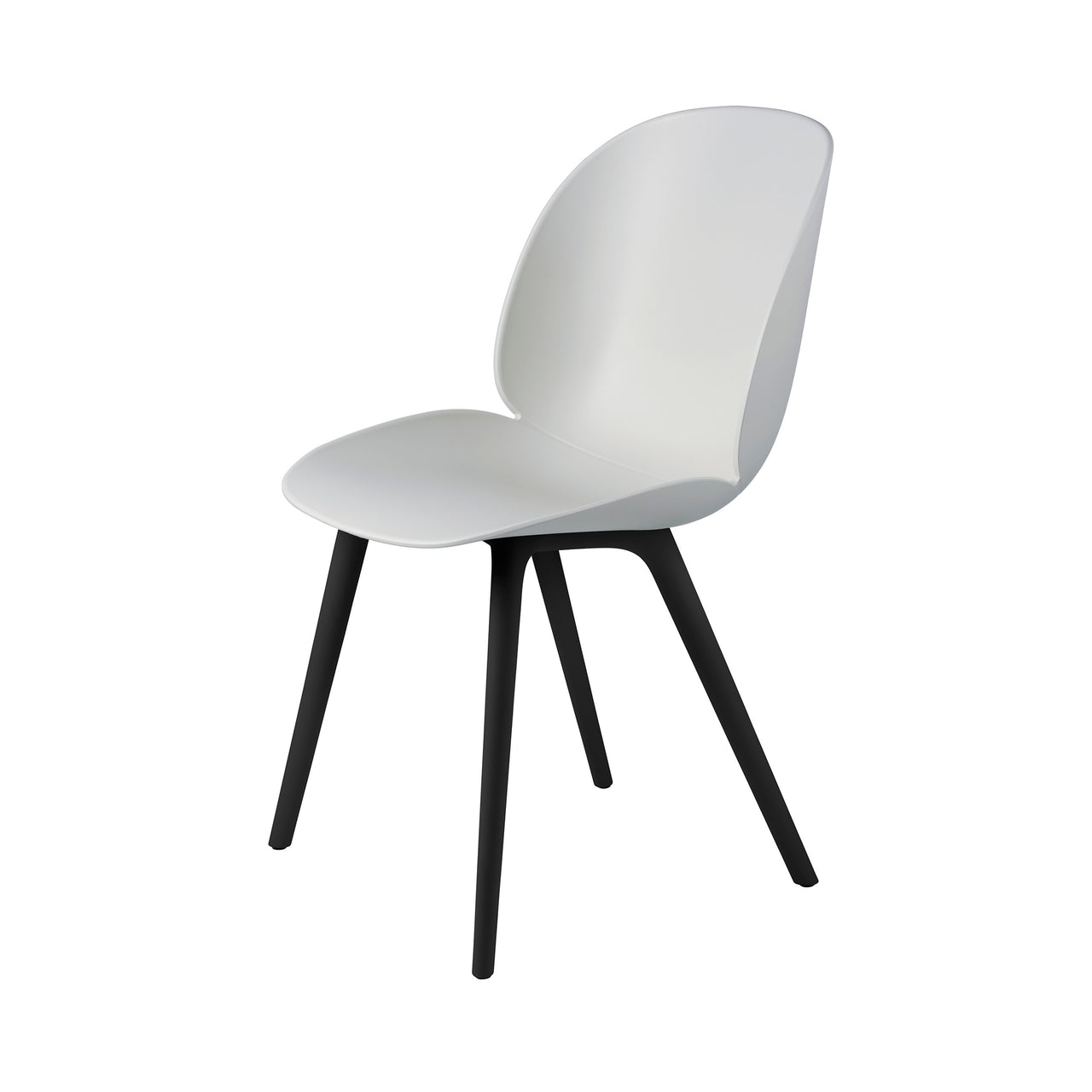 Beetle Dining Chair: Plastic Base + Lunar Grey