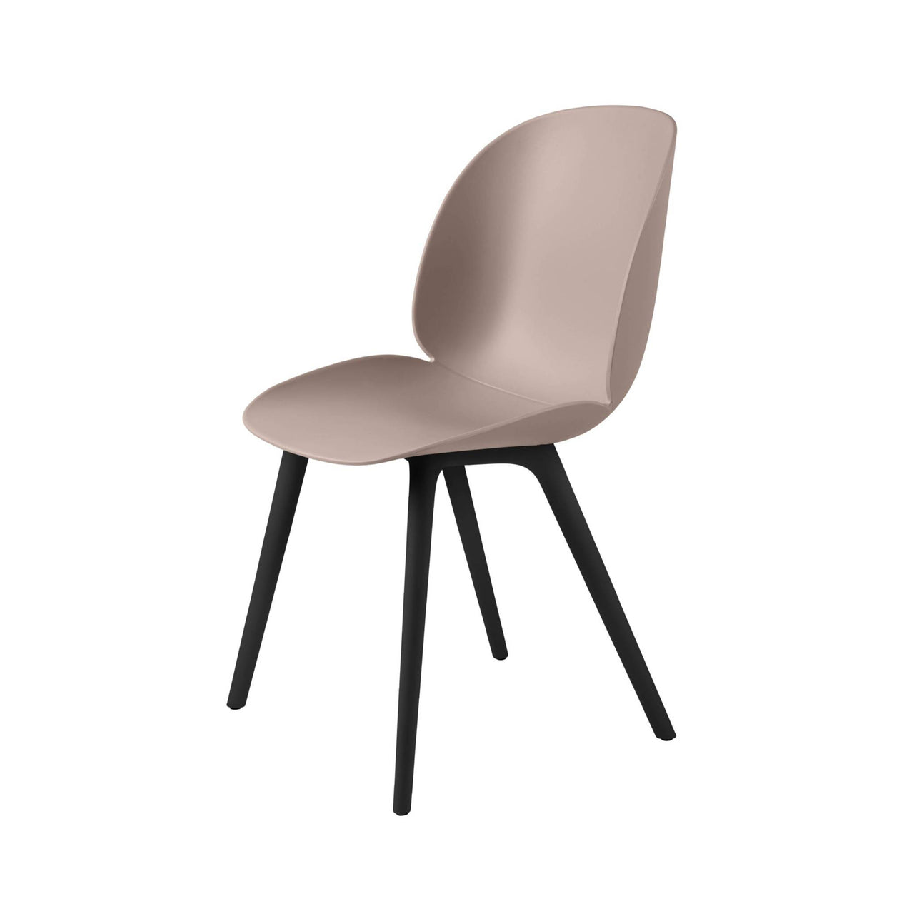 Beetle Dining Chair: Plastic Base + Sweet Pink + Black