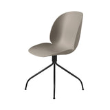 Beetle Meeting Chair: Swivel Base + New Beige + Black Matt + Felt Glides