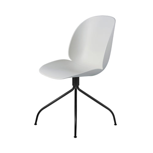 Beetle Meeting Chair: Swivel Base + Lunar Grey + Black Matt + Felt Glides