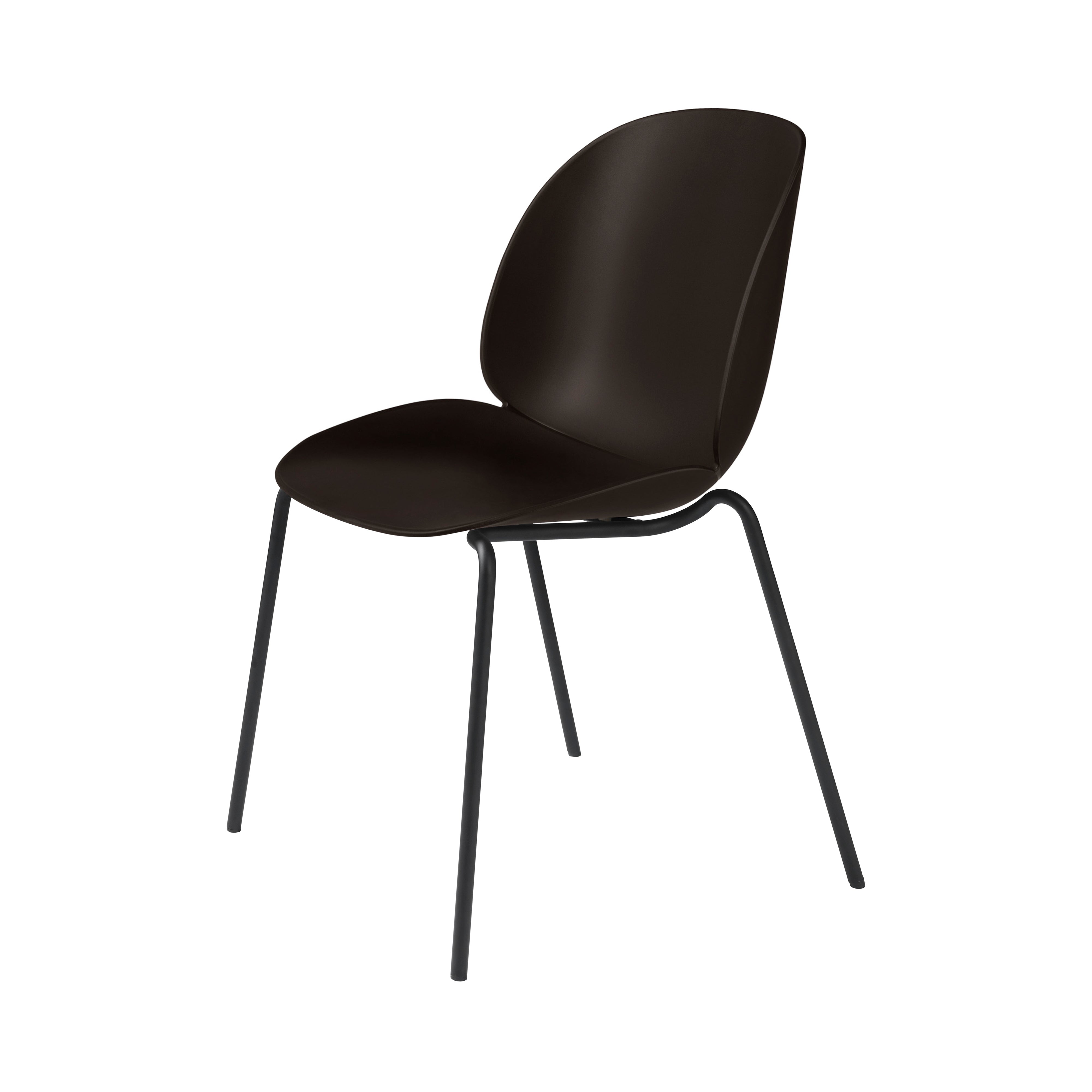 Beetle Dining Chair: Stacking Base + Mocha Brown