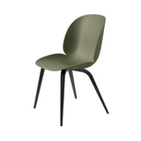 Beetle Dining Chair: Wood Base + Fern Green + Black Stained Beech