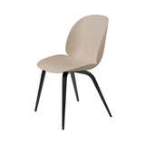 Beetle Dining Chair: Wood Base + New Beige + Black Stained Beech