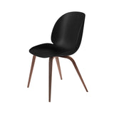 Beetle Dining Chair: Wood Base + Black + American Walnut