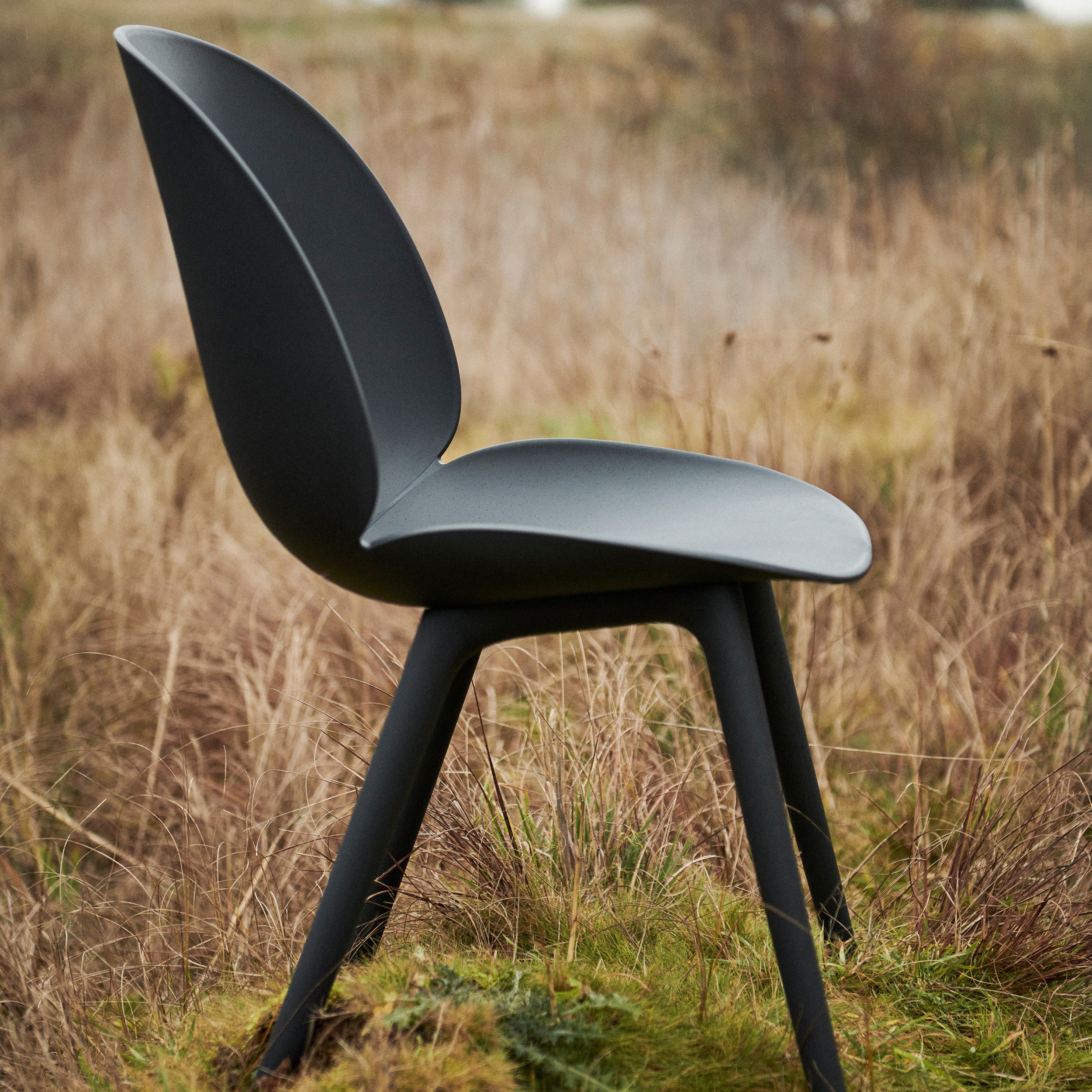 Beetle Outdoor Dining Chair: Plastic Base