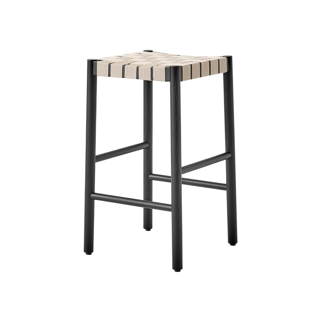 Betty Bar + Counter Chair: TK8 + TK7 + Counter (TK7) + Black Lacquered Ash + Natural