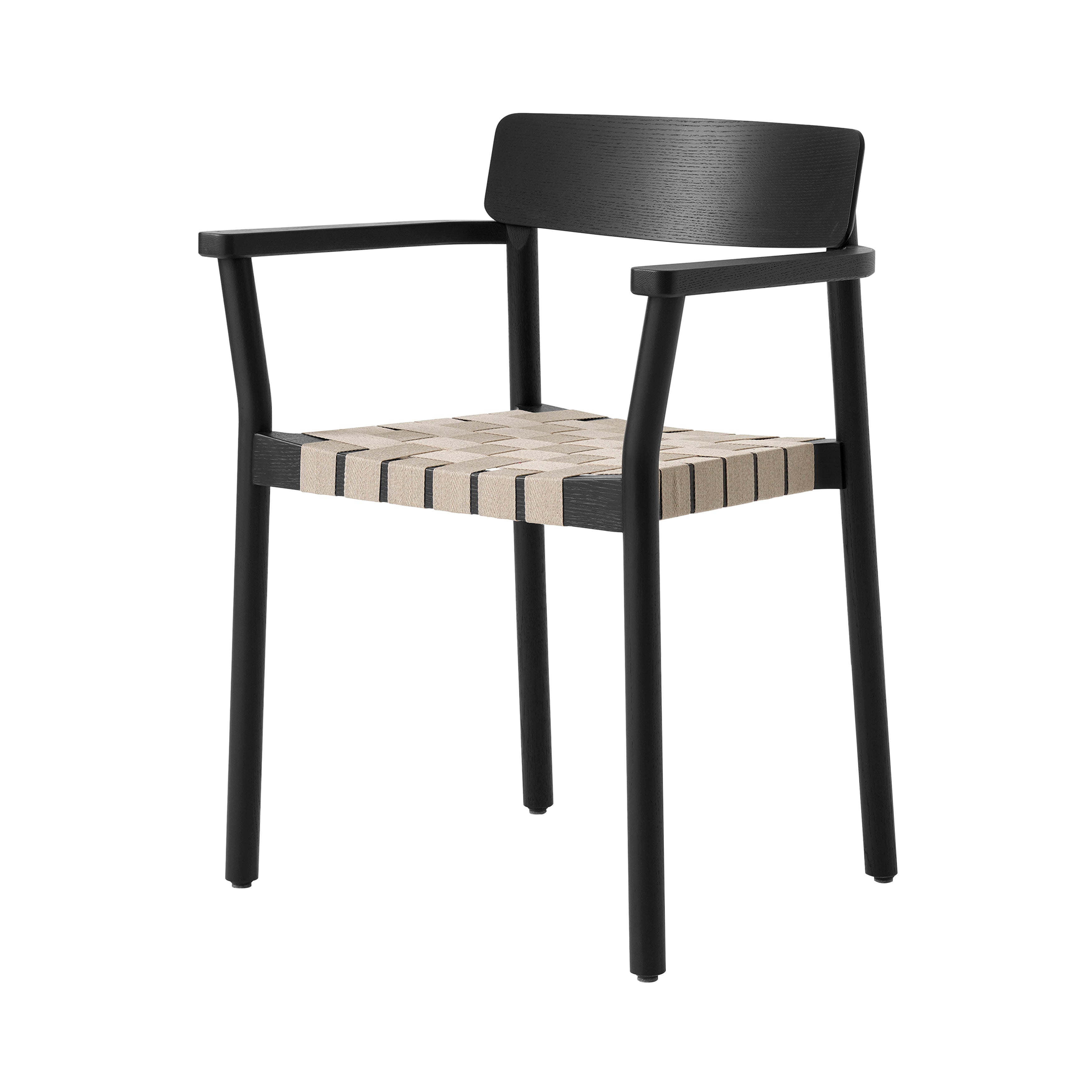 Betty Stacking Armchair TK9: Set of 2 + Black Lacquered Ash + Natural