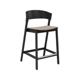 Cover Counter Stool: Upholstered + Black + Without Foot Protect