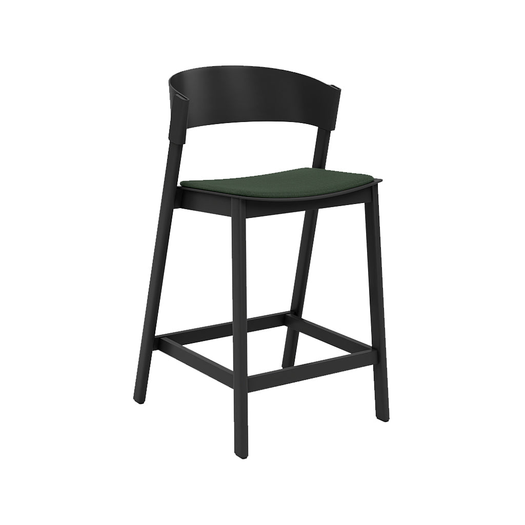 Cover Counter Stool: Upholstered + Black + Without Foot Protect