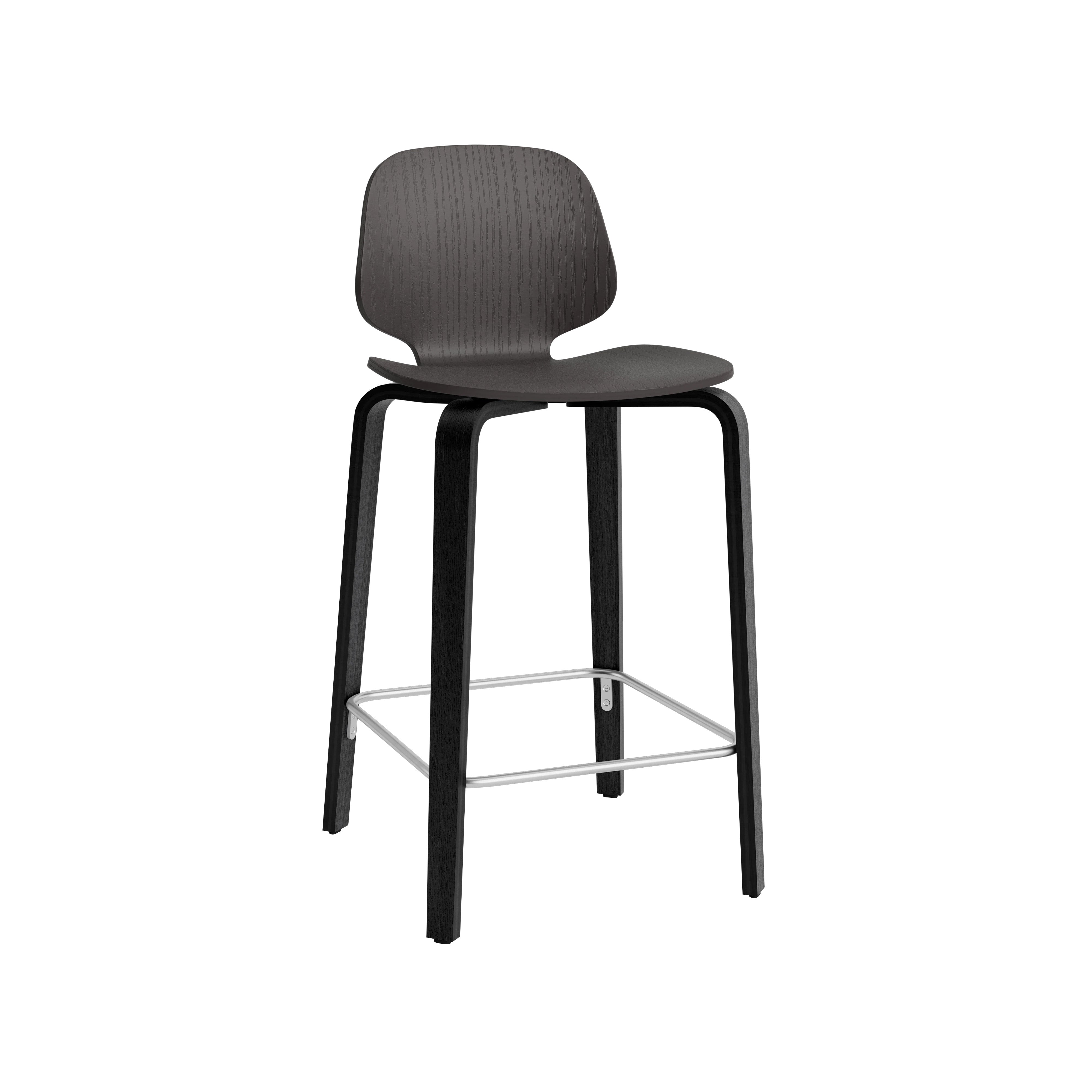 My Chair Bar + Counter Stool: Wood Base + Counter + Black