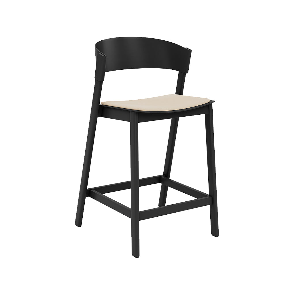 Cover Counter Stool: Upholstered + Black + Without Foot Protect