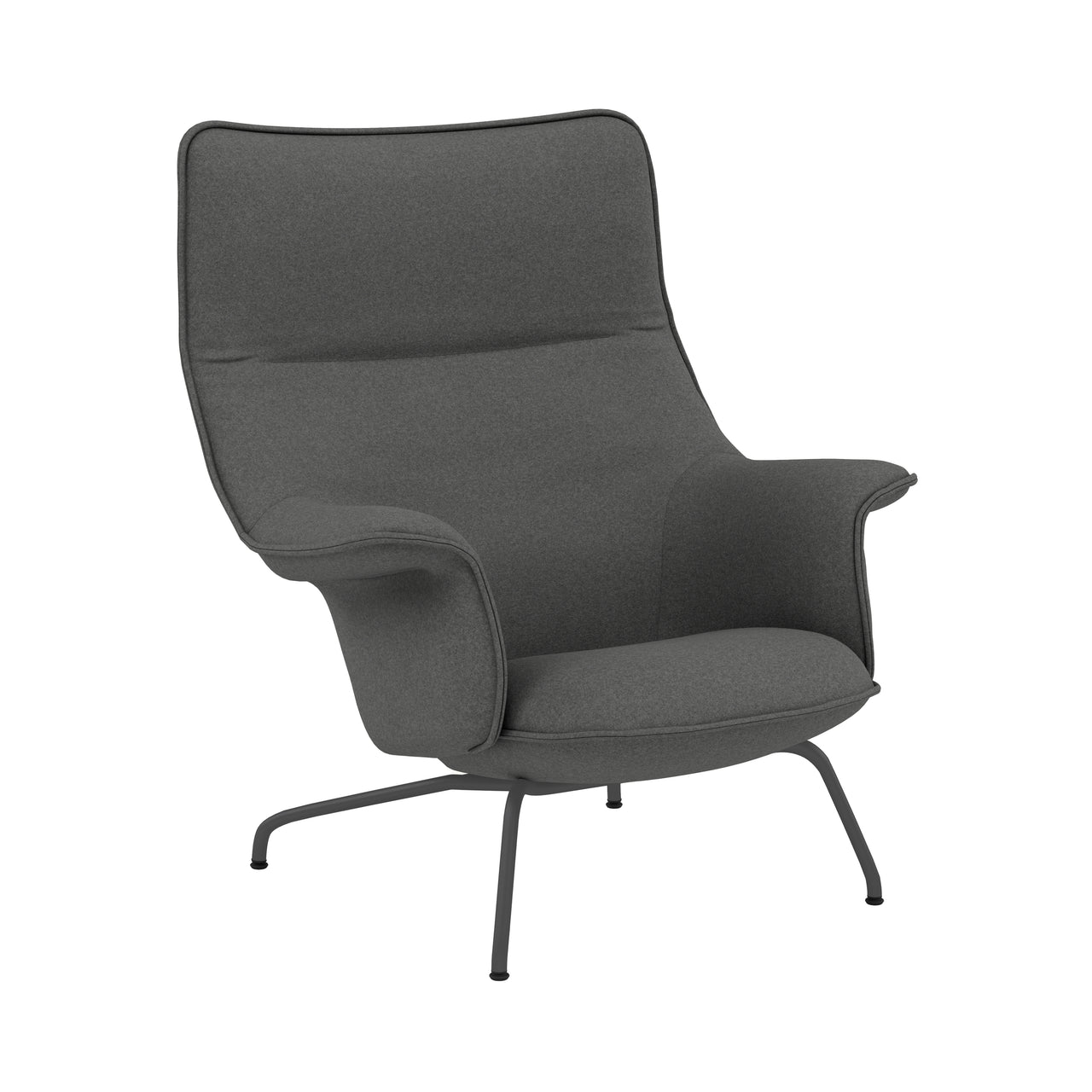 Doze Lounge Chair: High + Anthracite Black
