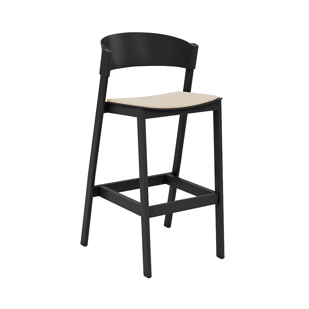 Cover Bar Stool: Upholstered + Black + Without Foot Protect