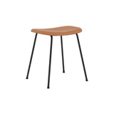 Fiber Stool: Tube Base + Upholstered + Anthracite Black