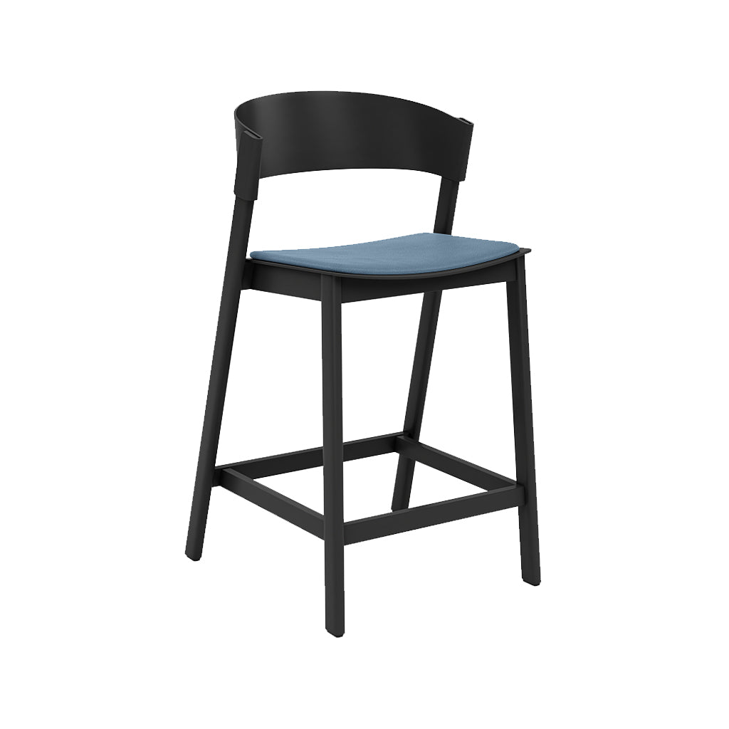 Cover Counter Stool: Upholstered + Black + Without Foot Protect