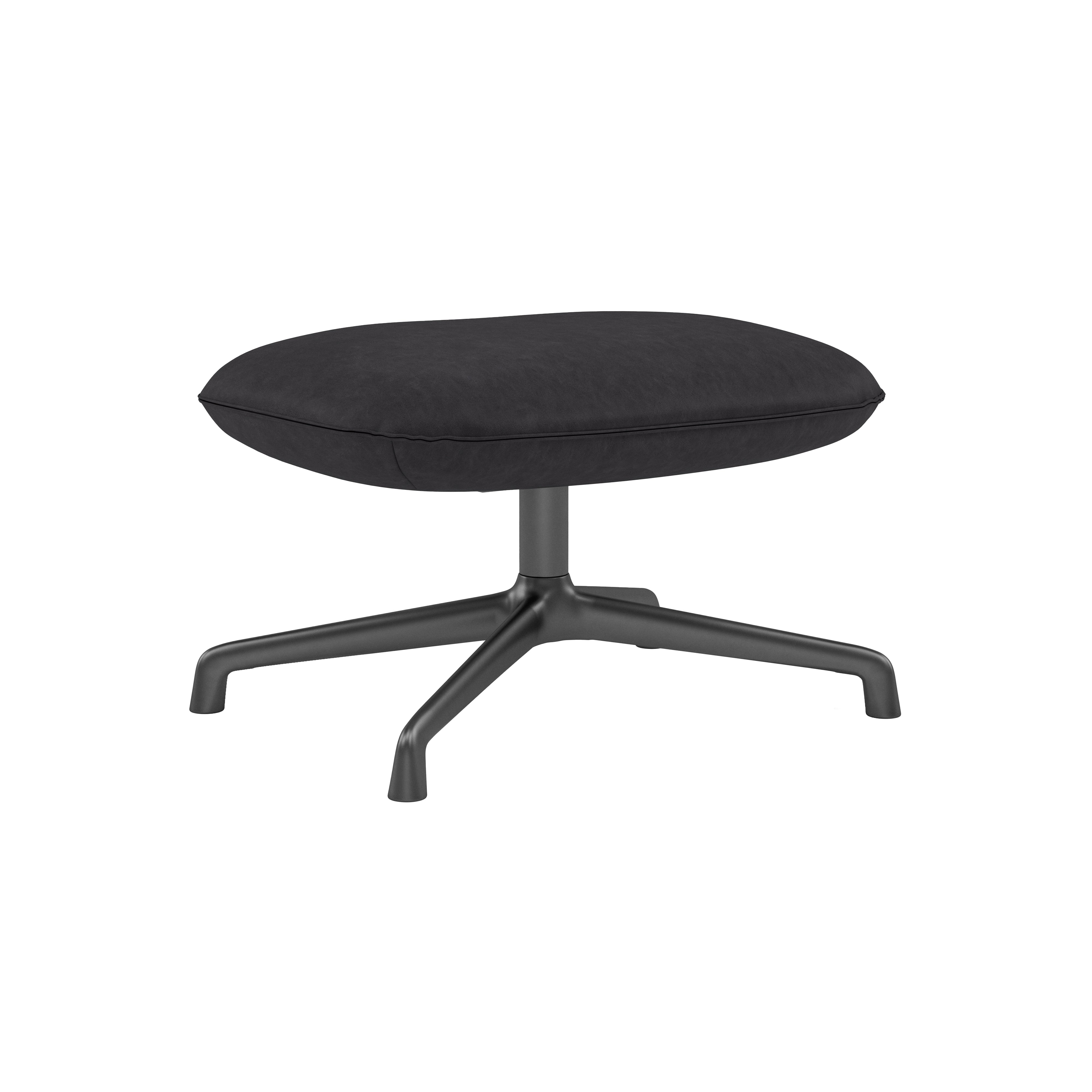 Doze Ottoman: Swivel Base + Anthracite Black