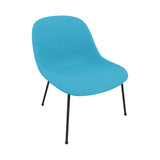 Fiber Lounge Chair: Tube Base + Upholstered + Black