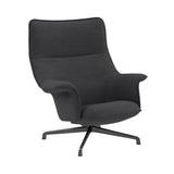 Doze Lounge Chair: Swivel Base + Anthracite Black