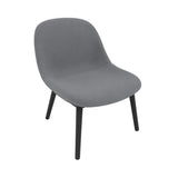 Fiber Lounge Chair: Wood Base + Upholstered + Black