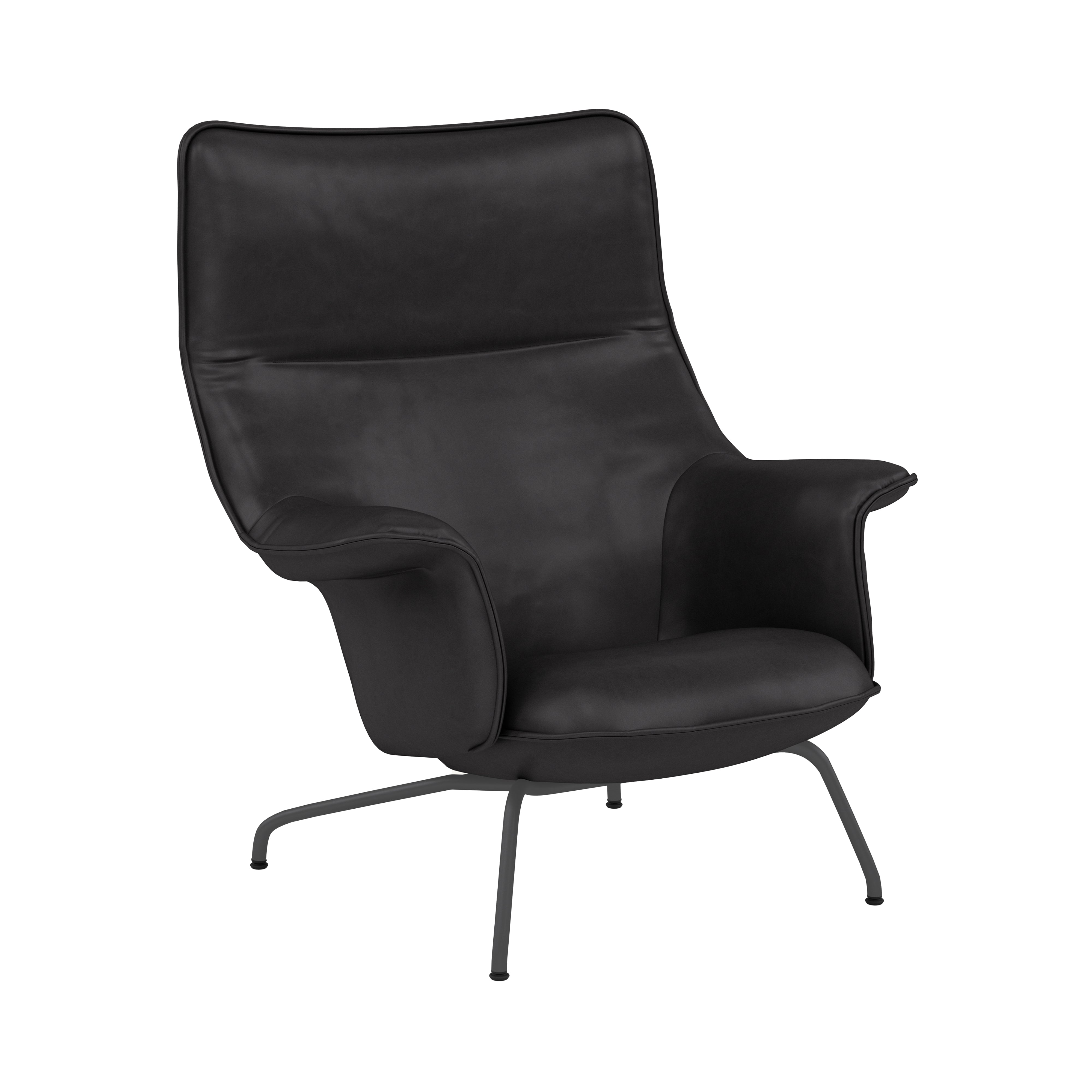 Doze Lounge Chair: High +Anthracite Black