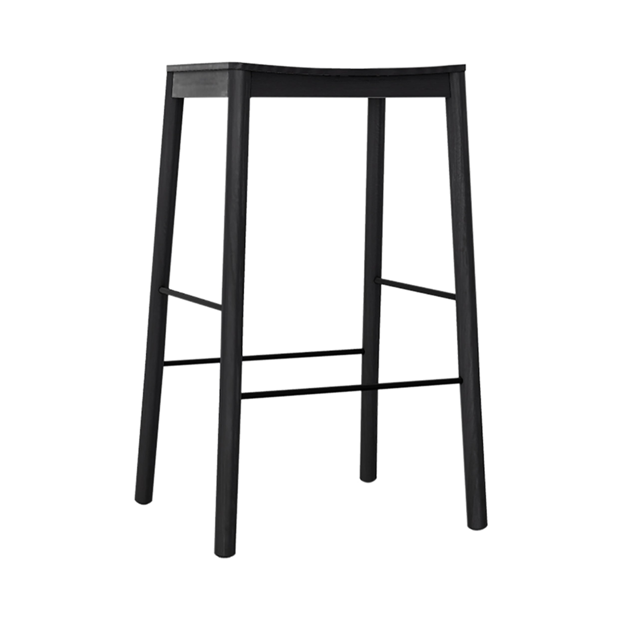 Tangerine Bar Stool: Black Stained Oak