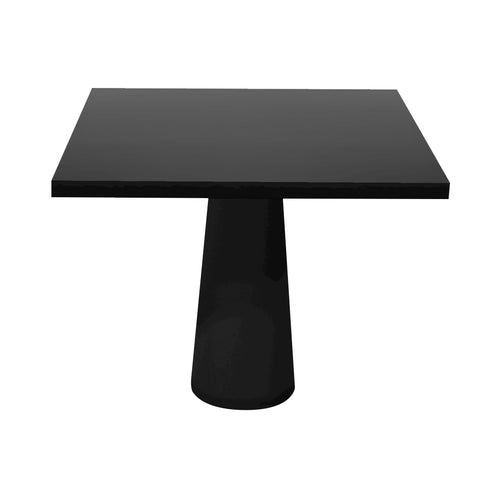 Container Square Table: Large + Black Stained + Black