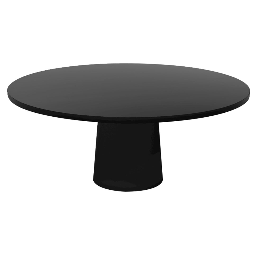Container Round Table: XXL + Black Stained Oak + Black
