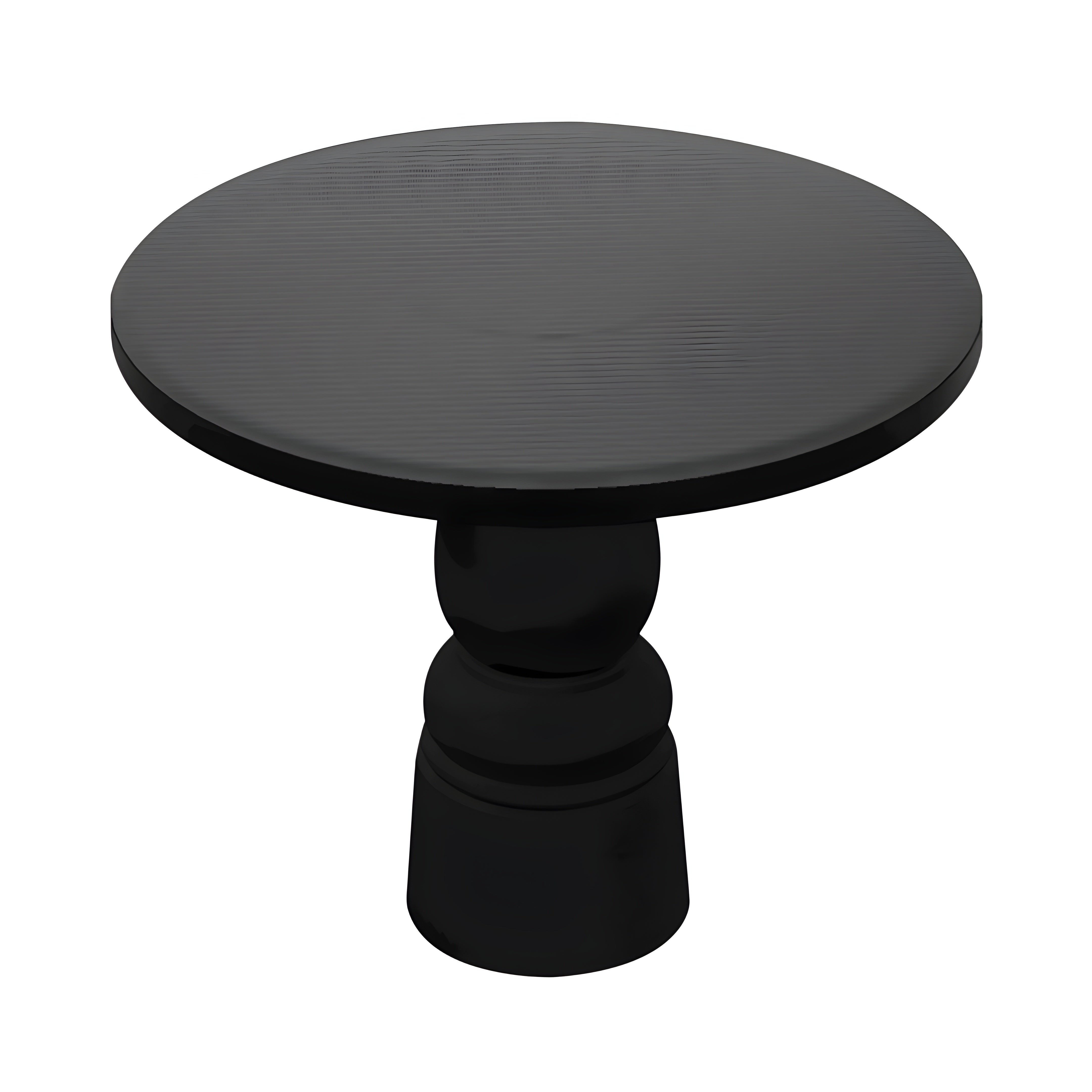 Container Round Table: Small + New Antiques + Black Stained + Black
