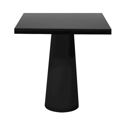 Container Square Table: Small + Black Stained + Black