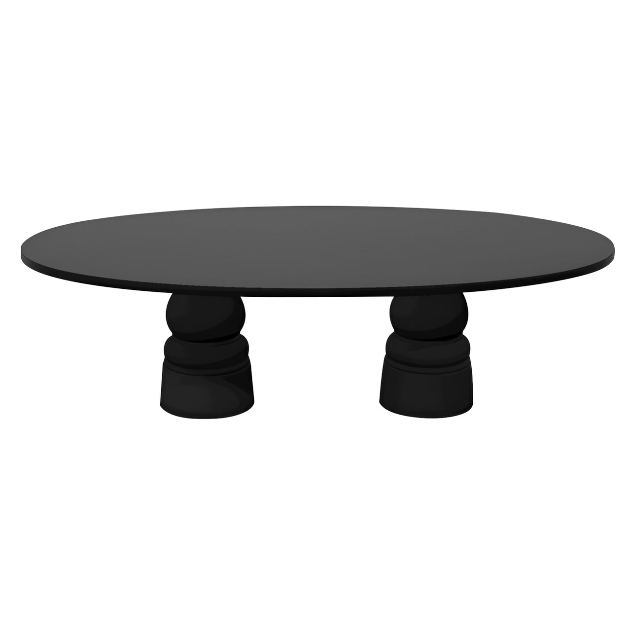 Container Oval Table: Large + New Antiques + Black Stained + Black