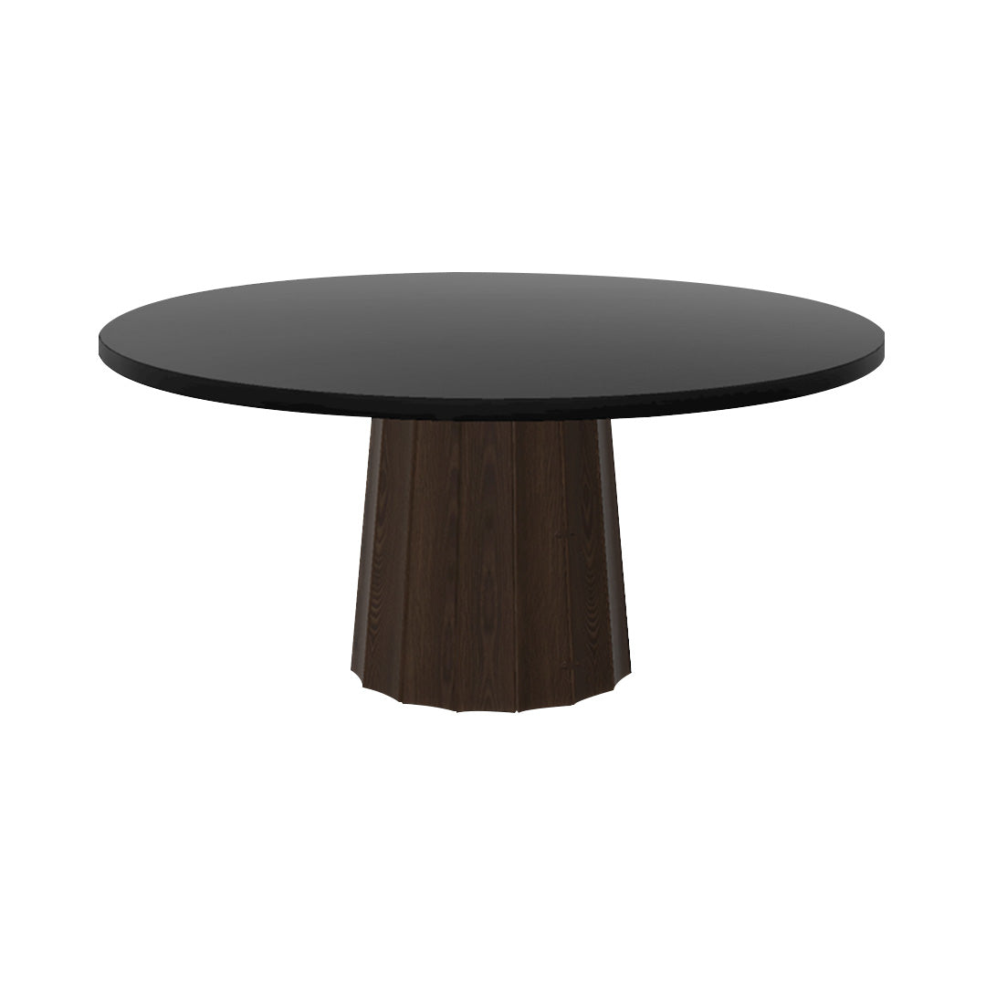Container Round Table: Extra Large + Bodhi Cover + Black Stained Oak + Cinnamon