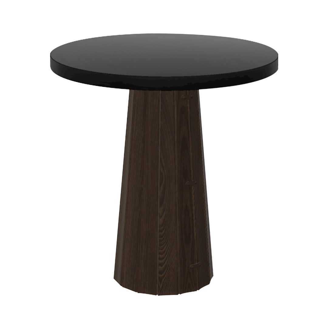 Container Round Table: Extra Small + Bodhi Cover + Black Stained + Cinnamon