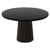 Container Round Table: Medium + Bodhi Cover + Black Stained + Grey