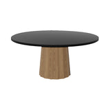 Container Round Table: Extra Large + Bodhi Cover + Black Stained Oak + Natural Oil