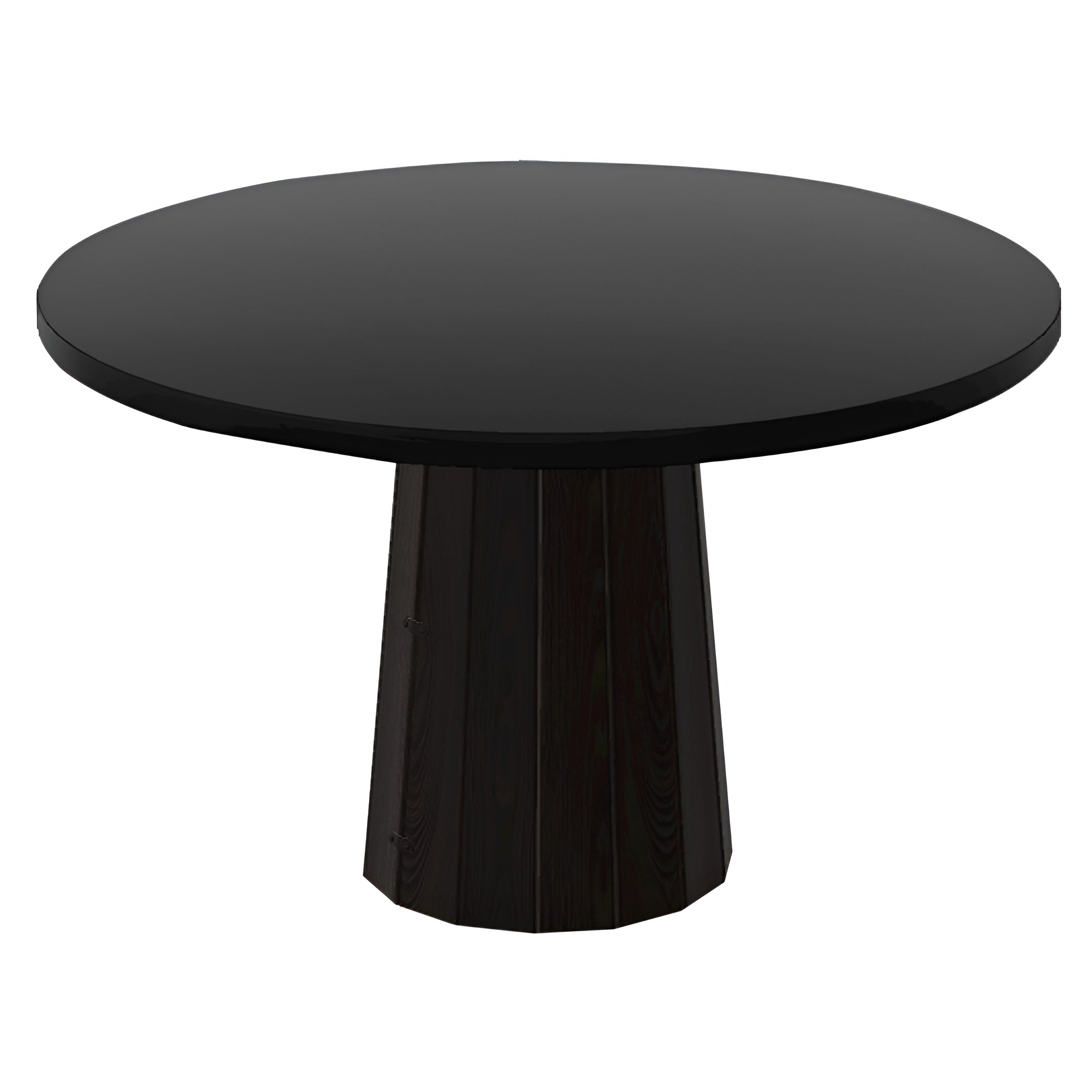 Container Round Table: Medium + Bodhi Cover + Black Stained + Wenge