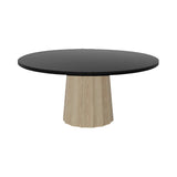 Container Round Table: Extra Large + Bodhi Cover + Black Stained Oak + White Wash