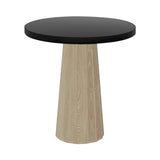 Container Round Table: Extra Small + Bodhi Cover + Black Stained + White wash