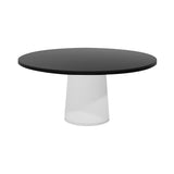 Container Round Table: Extra Large + Black Stained Oak + White