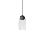 Liuku Pendant Ball Light: Transparent + Black Stained Lacquered