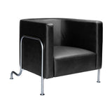 GA-2 Easy Chair: Chrome + Tarnsjo Leather Black