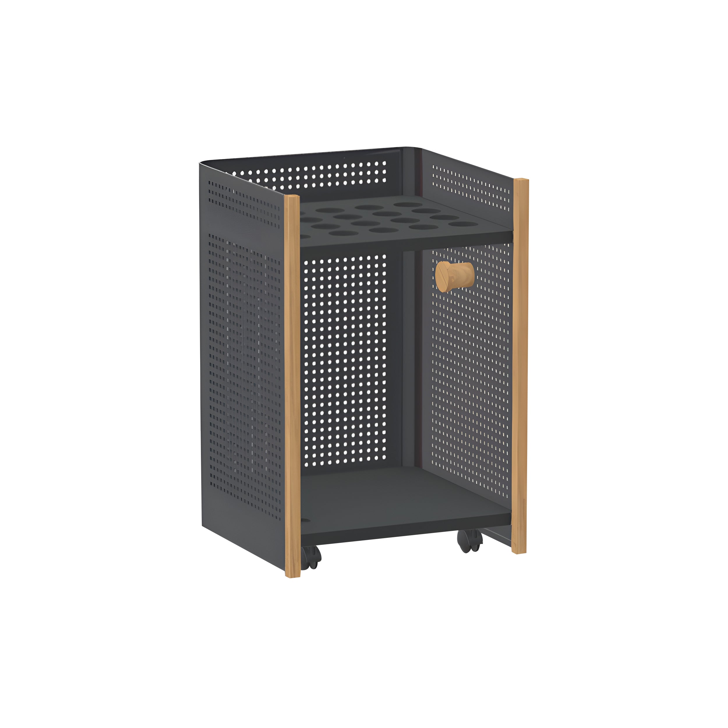 Mou Outdoor Floor Cue Rack: Jet Black + Black HPL