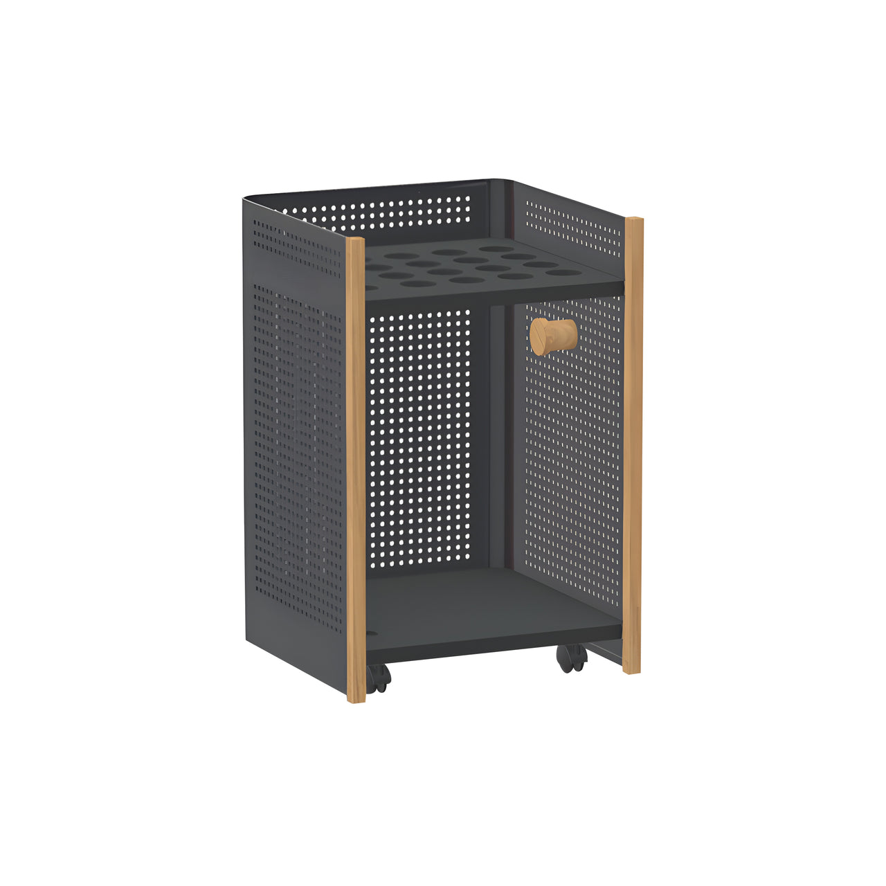 Mou Outdoor Floor Cue Rack: Jet Black + Black HPL