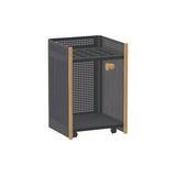 Mou Outdoor Floor Cue Rack: Jet Black + Black HPL