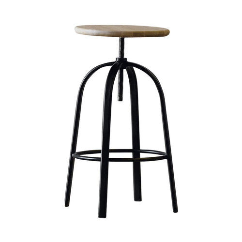 Ferrovitos Stool: Natural Beech + Lacquered Black