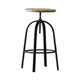Ferrovitos Stool: Natural Beech + Lacquered Black