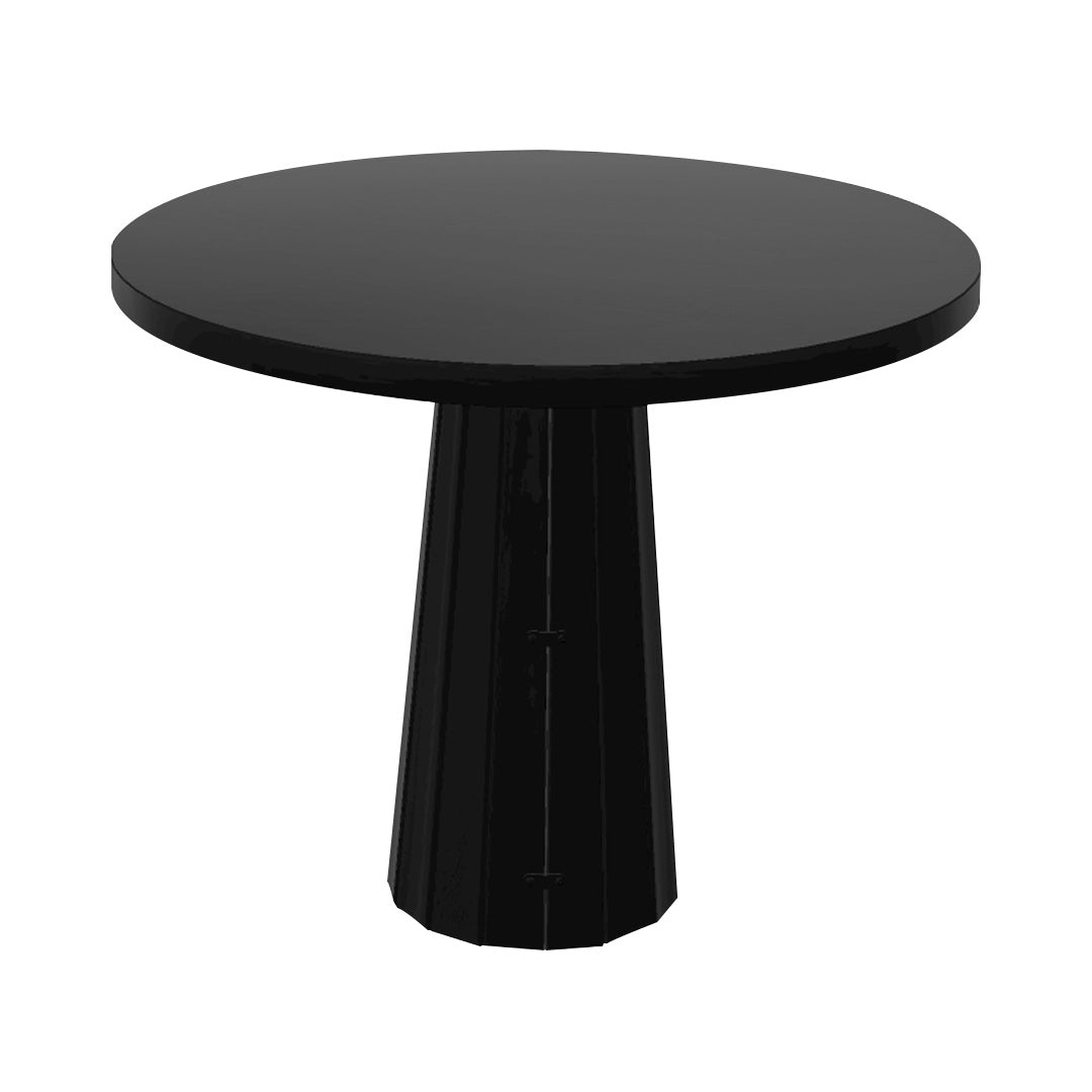 Container Round Table: Small + Bodhi Cover + Black Stained + Black
