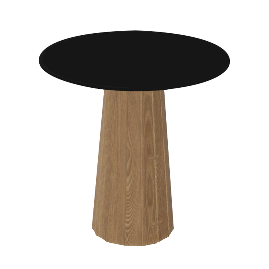 Container HPL Round Table: Extra Small + Bodhi Cover + Black + Natural Oil