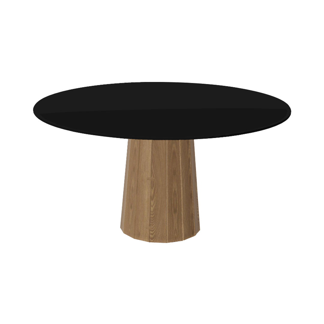 Container HPL Round Table: Large + Bodhi Cover + Black + Natural Oil